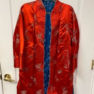 Vintage traditional Chinese silk Kimono reversible